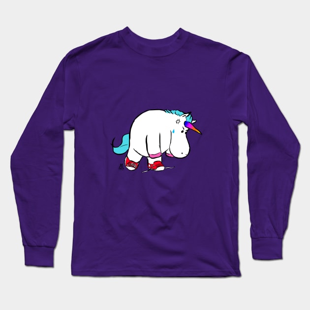 Marshmallow's Struggle Long Sleeve T-Shirt by TheHenHouse